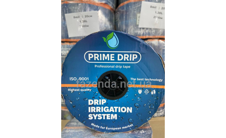 Капельная лента Prime Drip 6mil 15см 1,38 л/ч